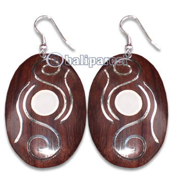 Wooden Earring With Stainless, From Sono Wood