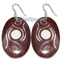 Wooden Earring With Stainless, From Sono Wood