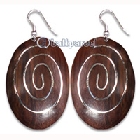 Wooden Earring With Stainless, From Sono Wood