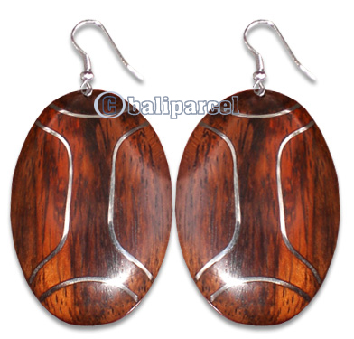 Wooden Earring With Stainless, From Sono Wood