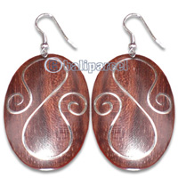 Wooden Earring With Stainless, From Sono Wood