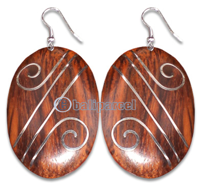 Wooden Earring With Stainless, From Sono Wood