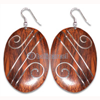 Wooden Earring With Stainless, From Sono Wood