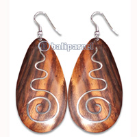 Wooden Earring With Stainless, From Sono Wood