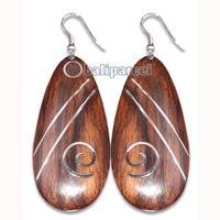 Wooden Earring With Stainless, From Sono Wood