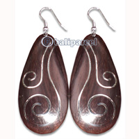 Wooden Earring With Stainless, From Sono Wood