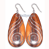 Wooden Earring With Stainless, From Sono Wood