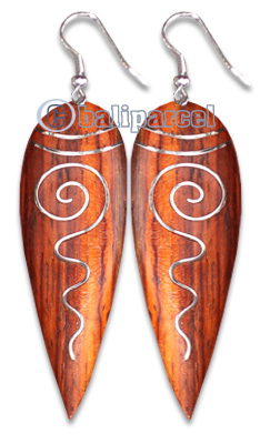 Wooden Earring With Stainless, From Sono Wood