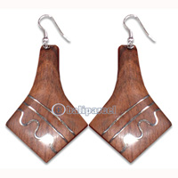 Wooden Earring With Stainless, From Sono Wood