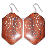 Wooden Earring With Stainless, From Sono Wood