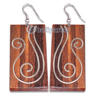 Wooden Earring With Stainless, From Sono Wood