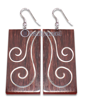 Wooden Earring With Stainless, From Sono Wood
