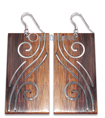 Wooden Earring With Stainless, From Sono Wood