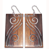 Wooden Earring With Stainless, From Sono Wood