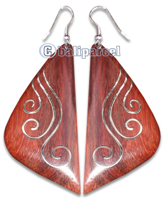 Wooden Earring With Stainless, From Sono Wood