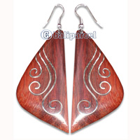 Wooden Earring With Stainless, From Sono Wood