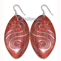 Wooden Earring With Stainless, From Sono Wood