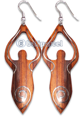 Wooden Earring With Stainless, From Sono Wood