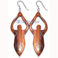 Wooden Earring With Stainless, From Sono Wood