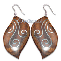Wooden Earring With Stainless, From Sono Wood
