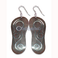 Wooden Earring With Stainless, From Sono Wood