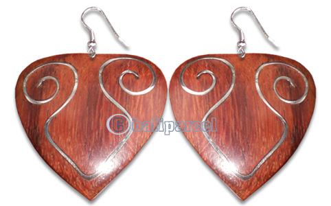 Wooden Earring With Stainless, From Sono Wood