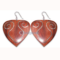 Wooden Earring With Stainless, From Sono Wood