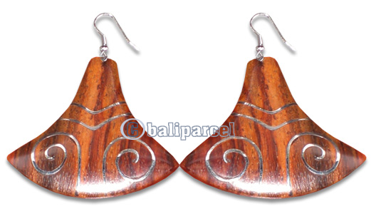 Wooden Earring With Stainless, From Sono Wood