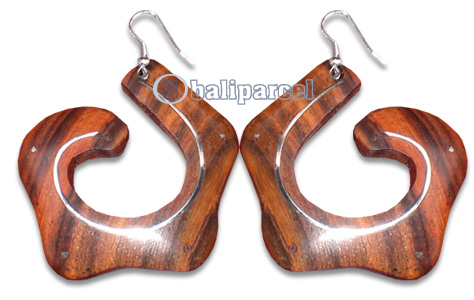 Wooden Earring With Stainless, From Sono Wood