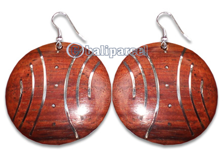 Wooden Earring With Stainless, From Sono Wood