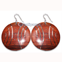 Wooden Earring With Stainless, From Sono Wood