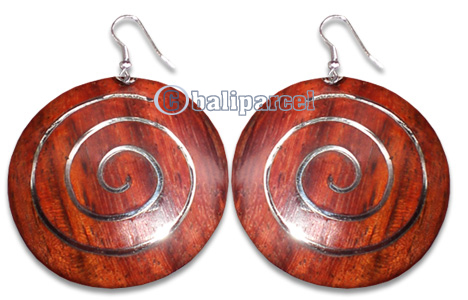 Wooden Earring With Stainless, From Sono Wood