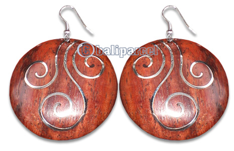 Wooden Earring With Stainless, From Sono Wood