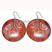 Wooden Earring With Stainless, From Sono Wood