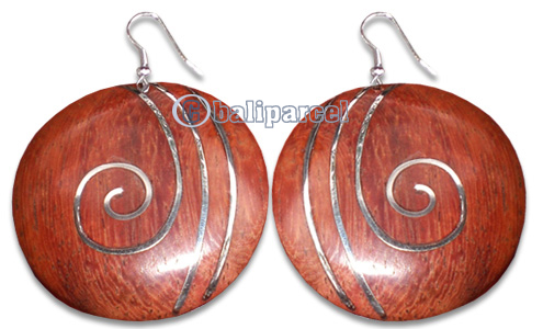 Wooden Earring With Stainless, From Sono Wood
