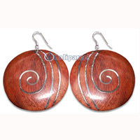 Wooden Earring With Stainless, From Sono Wood