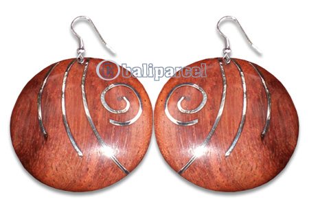 Wooden Earring With Stainless, From Sono Wood