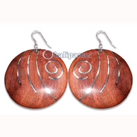 Wooden Earring With Stainless, From Sono Wood
