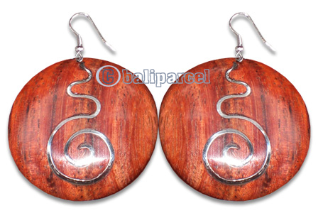 Wooden Earring With Stainless, From Sono Wood