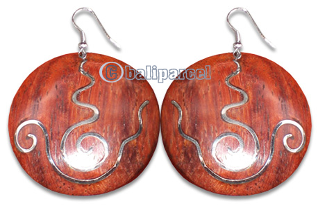 Wooden Earring With Stainless, From Sono Wood