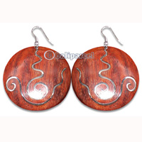 Wooden Earring With Stainless, From Sono Wood