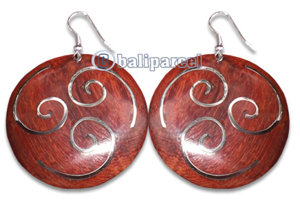 Wooden Earring With Stainless, From Sono Wood