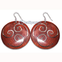 Wooden Earring With Stainless, From Sono Wood