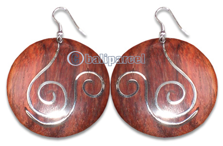 Wooden Earring With Stainless, From Sono Wood