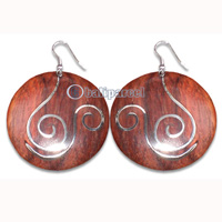 Wooden Earring With Stainless, From Sono Wood