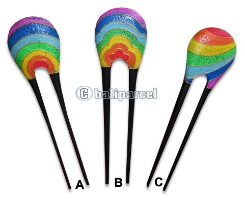 Wooden Hair Stick With Painting, From Sono Wood