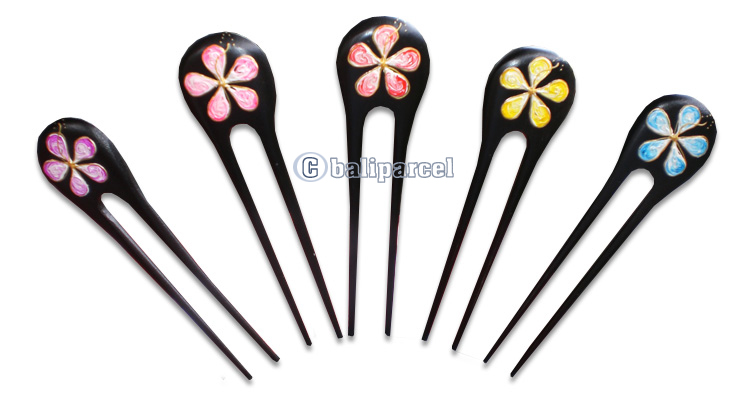 Wooden Hair Stick With Painting, From Sono Wood (mixed Color)