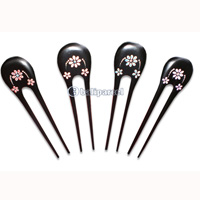 Wooden Hair Stick With Painting, From Sono Wood (mixed Color)