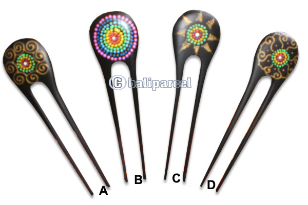 Wooden Hair Stick With Painting, From Sono Wood