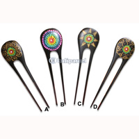 Wooden Hair Stick With Painting, From Sono Wood